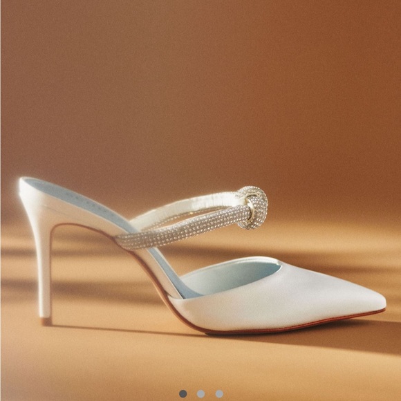 Schutz Pearl Napa white rhinestone mules - Picture 2 of 10
